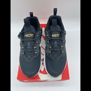 Little Boys Nike Air Max 270 in black/white/gold (anthracite)